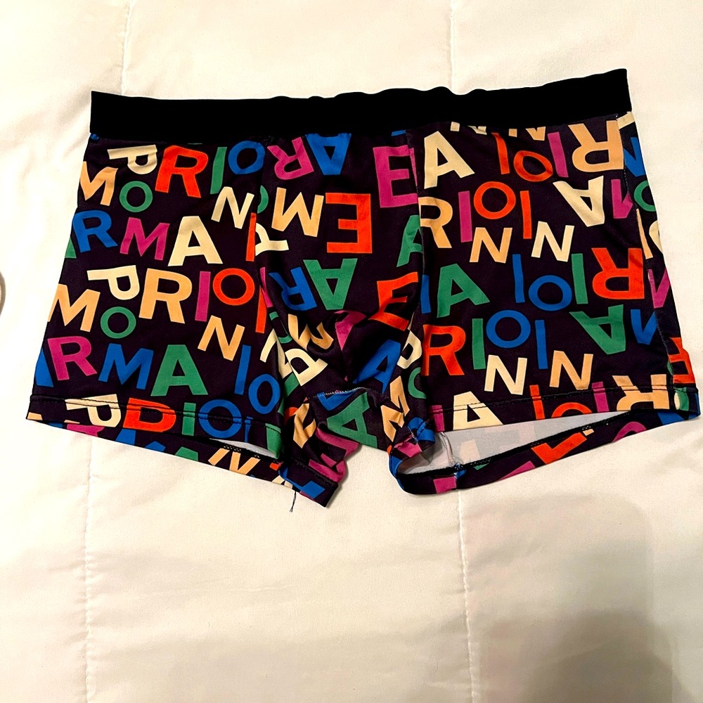 Colorful Letter Print Boxer Briefs